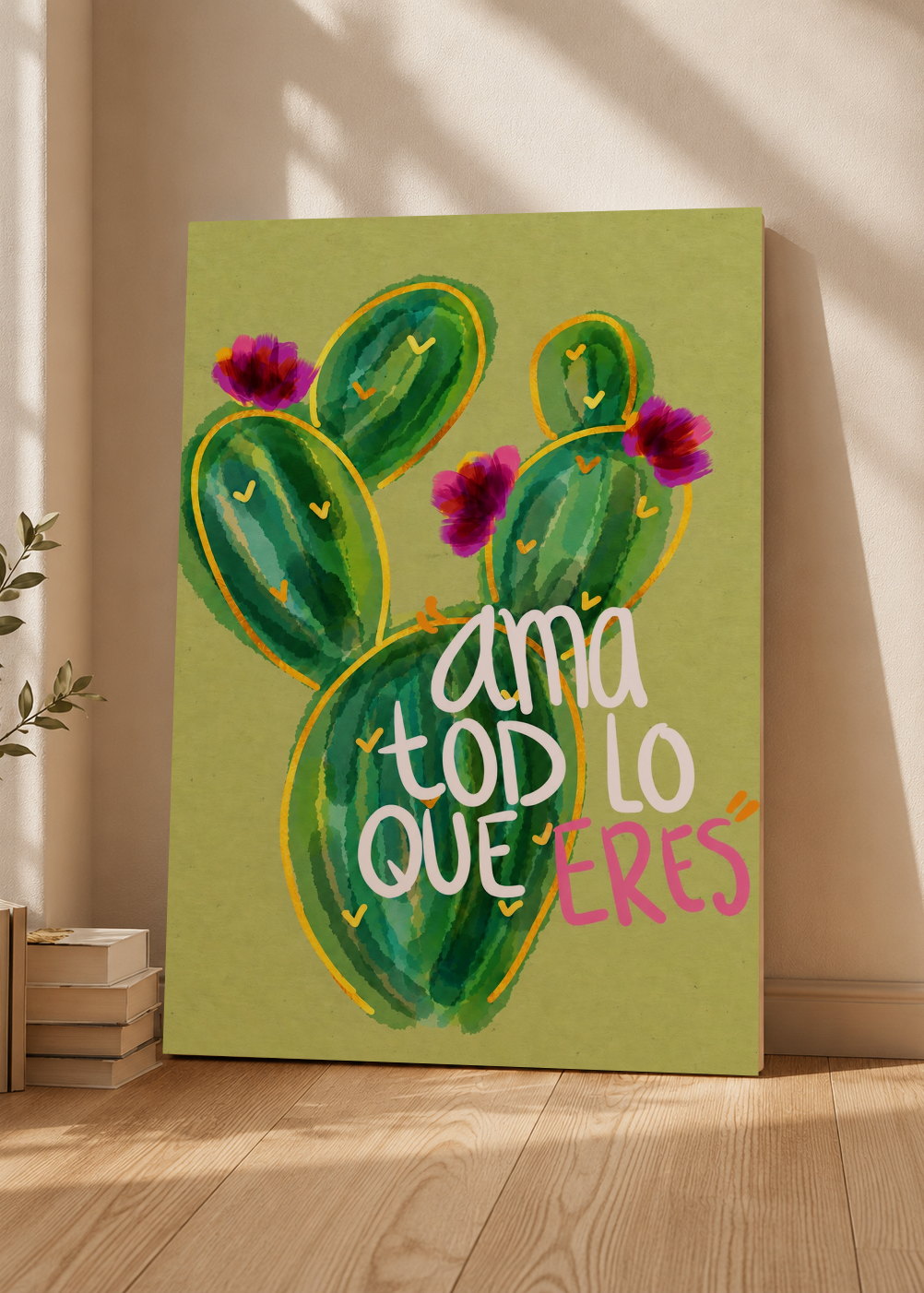 Cuadro Decorativo Mural Sin Marco 5mm - Moderno Frases Ama todo lo que ERES