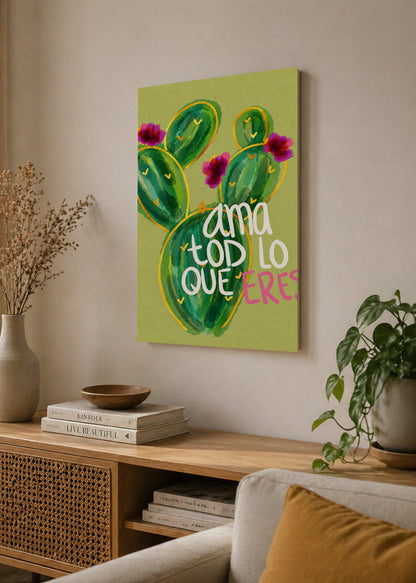 Cuadro Decorativo Mural Sin Marco 5mm - Moderno Frases Ama todo lo que ERES