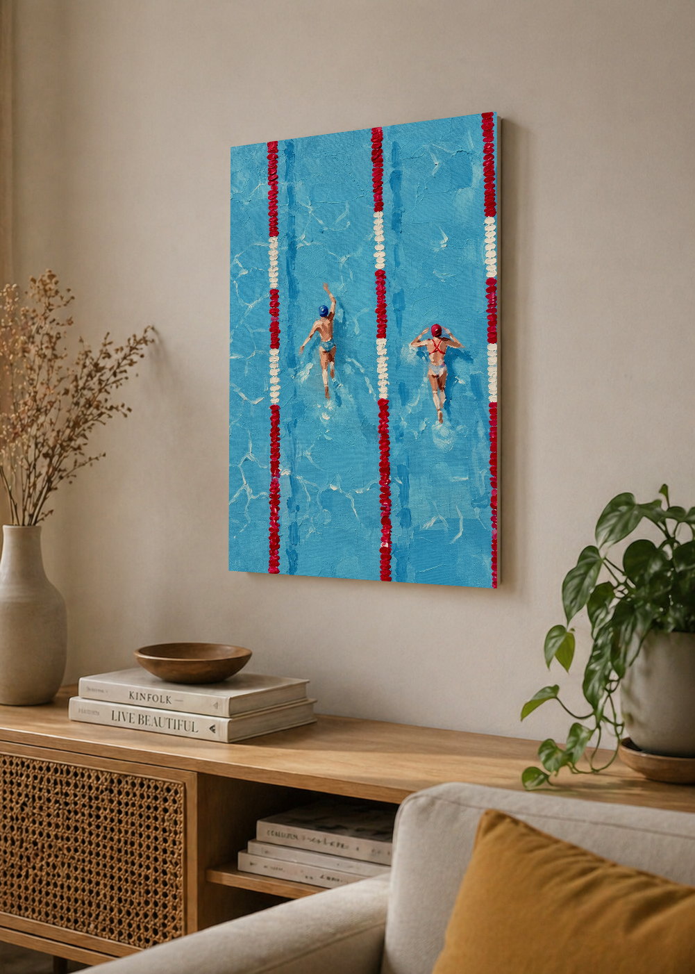 Cuadro Decorativo Mural Sin Marco 5mm - Moderno Pileta, Natación Piscina