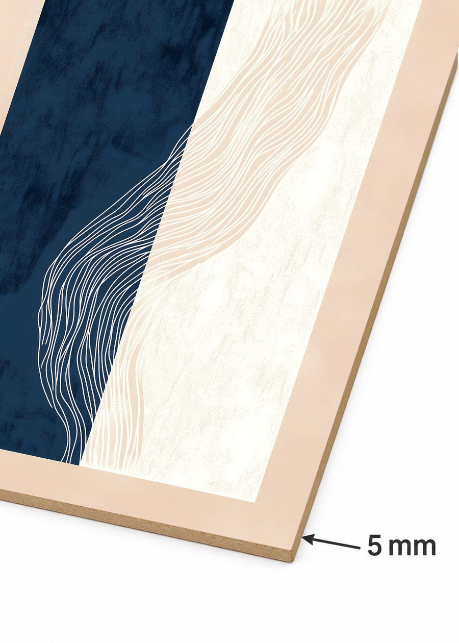 Detalle del canto de MDF de 5 mm