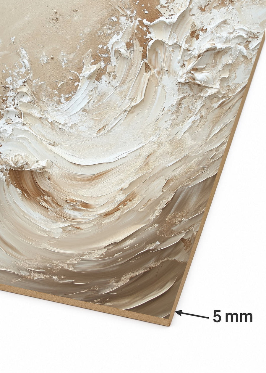 Detalle del canto de MDF de 5 mm