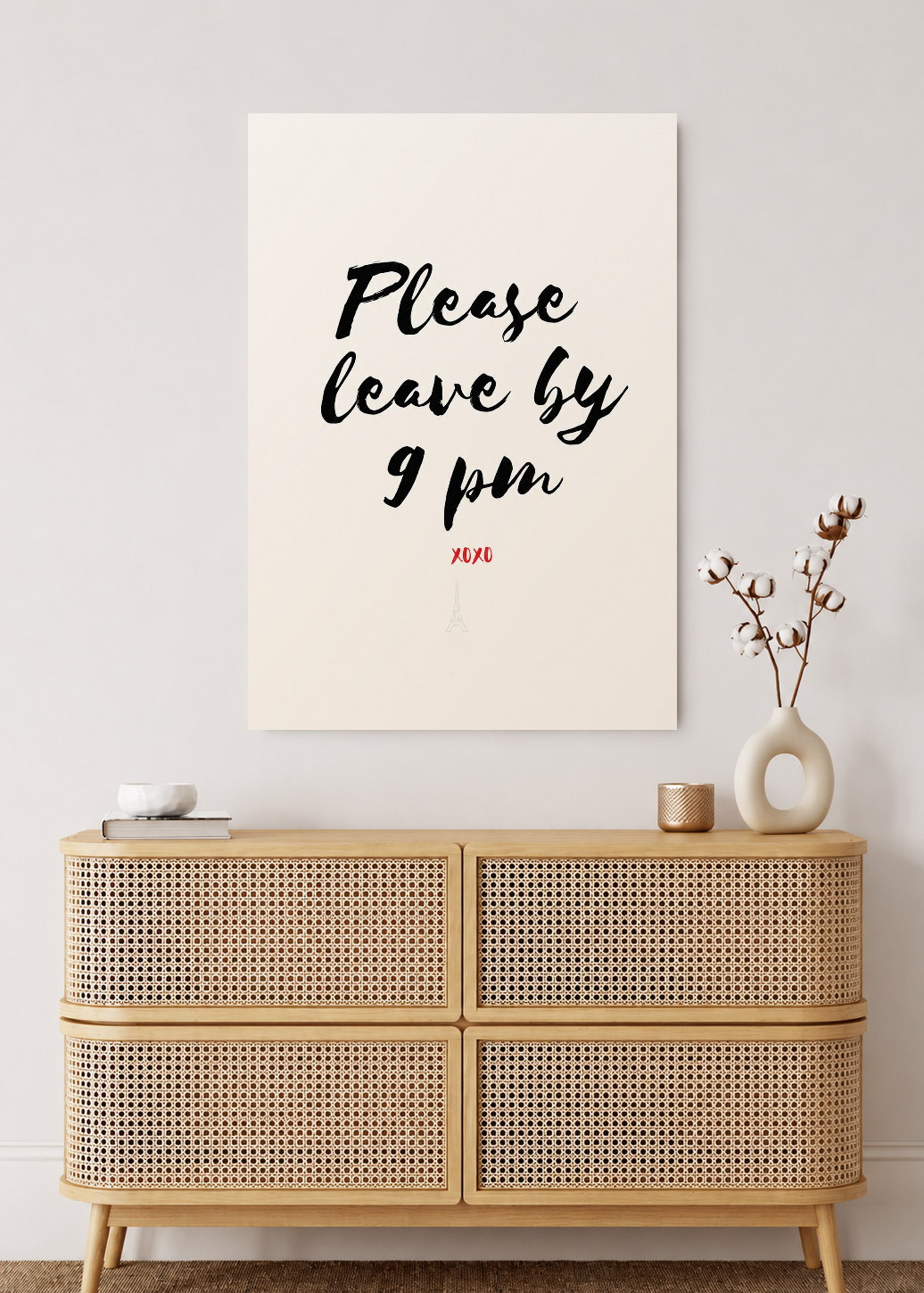 Cuadro Decorativo Mural Sin Marco 5mm - Motivación, Please leave by 9 pm