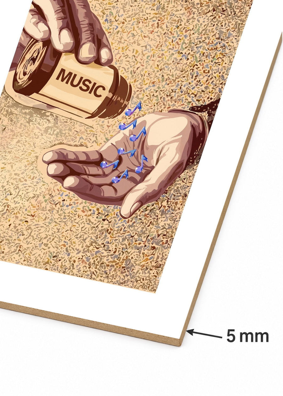 Detalle del canto de MDF de 5 mm