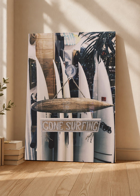 Cuadro Decorativo Mural Sin Marco 5mm - Playa, Cartel Gone Surfing