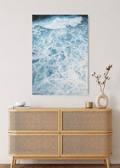 Cuadro Decorativo Mural Sin Marco 5mm - Playa, Espuma Blanca Aérea