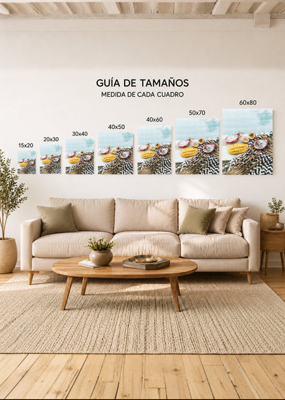 Cuadro Decorativo Mural Sin Marco 5mm - Playa, Frutas Tropicales Mango