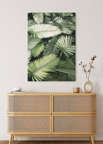 Cuadro Decorativo Mural Sin Marco 5mm - Playa, Hojas Palmera Verde