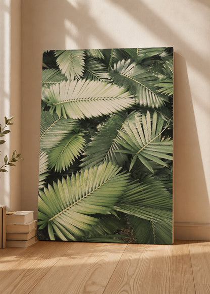 Cuadro Decorativo Mural Sin Marco 5mm - Playa, Hojas Palmera Verde