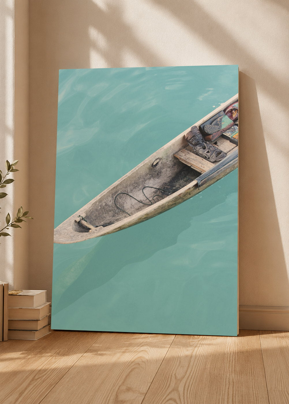 Cuadro Decorativo Mural Sin Marco 5mm - Playa, Kayak Transparente Turquesa