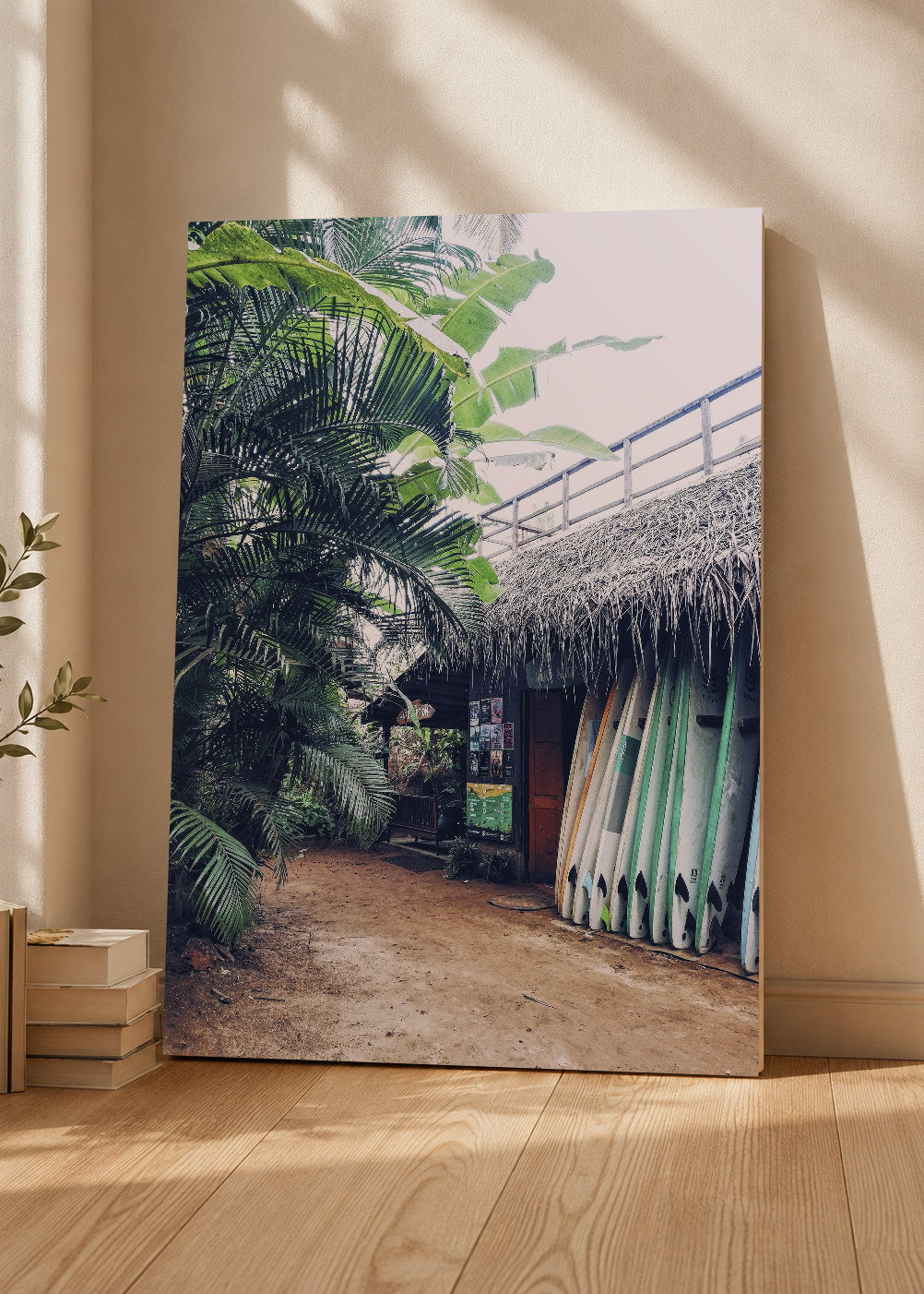 Cuadro Decorativo Mural Sin Marco 5mm - Playa, Local Surf Palmeras