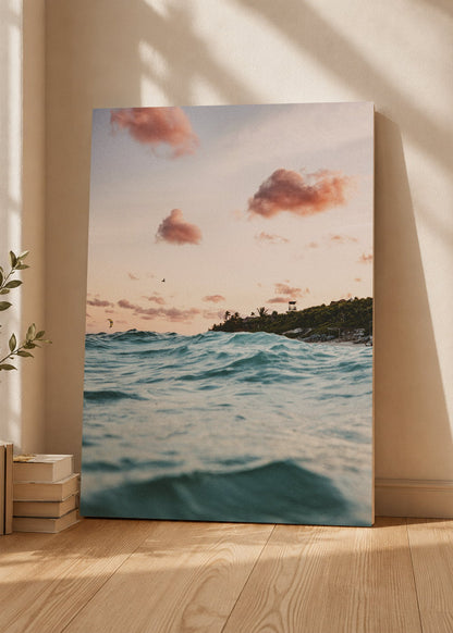 Cuadro Decorativo Mural Sin Marco 5mm - Playa, Mar Cielo Pastel