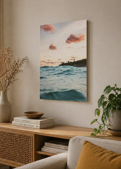 Cuadro Decorativo Mural Sin Marco 5mm - Playa, Mar Cielo Pastel