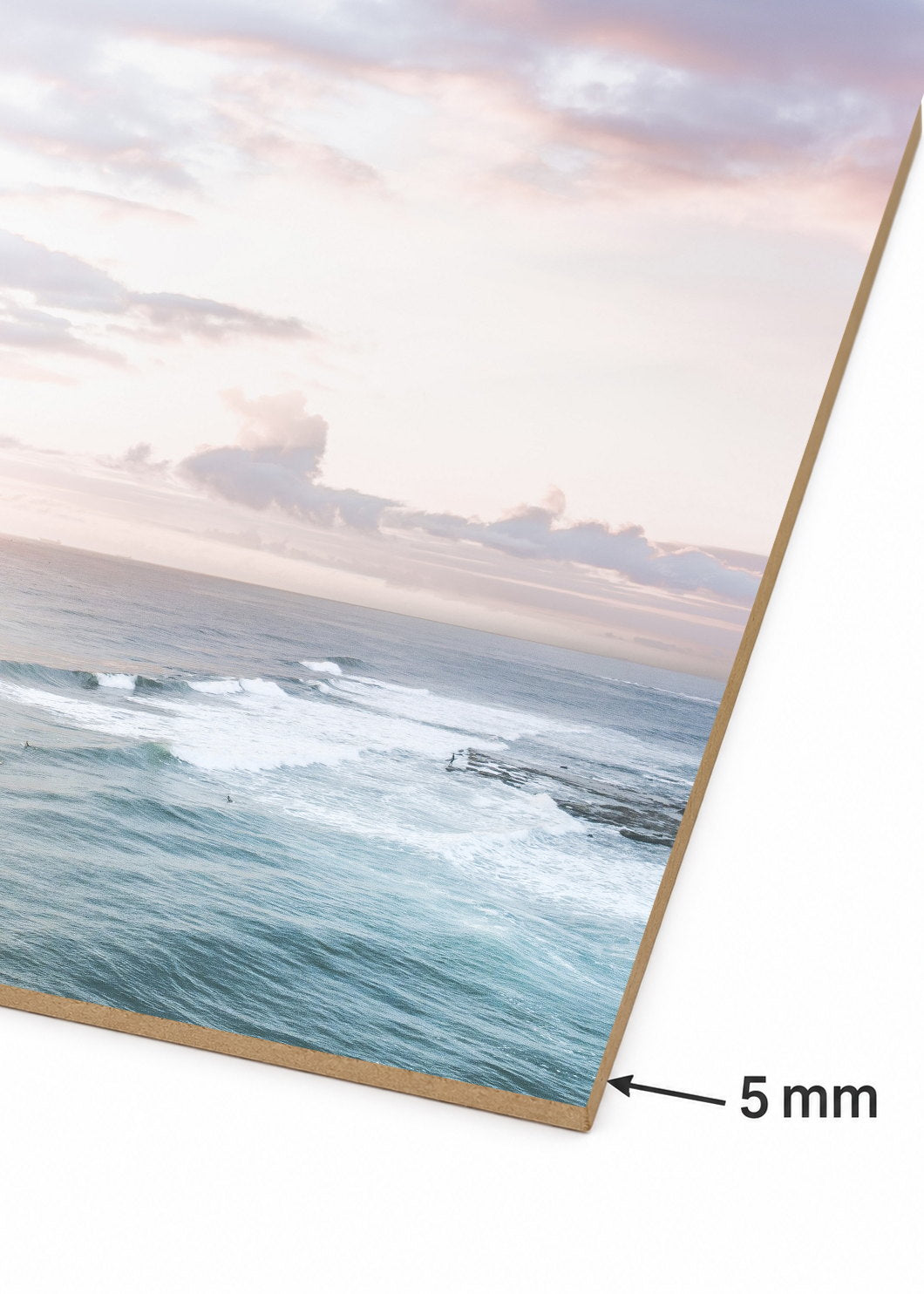 Cuadro Decorativo Mural Sin Marco 5mm - Playa, Mar Pastel Surfistas