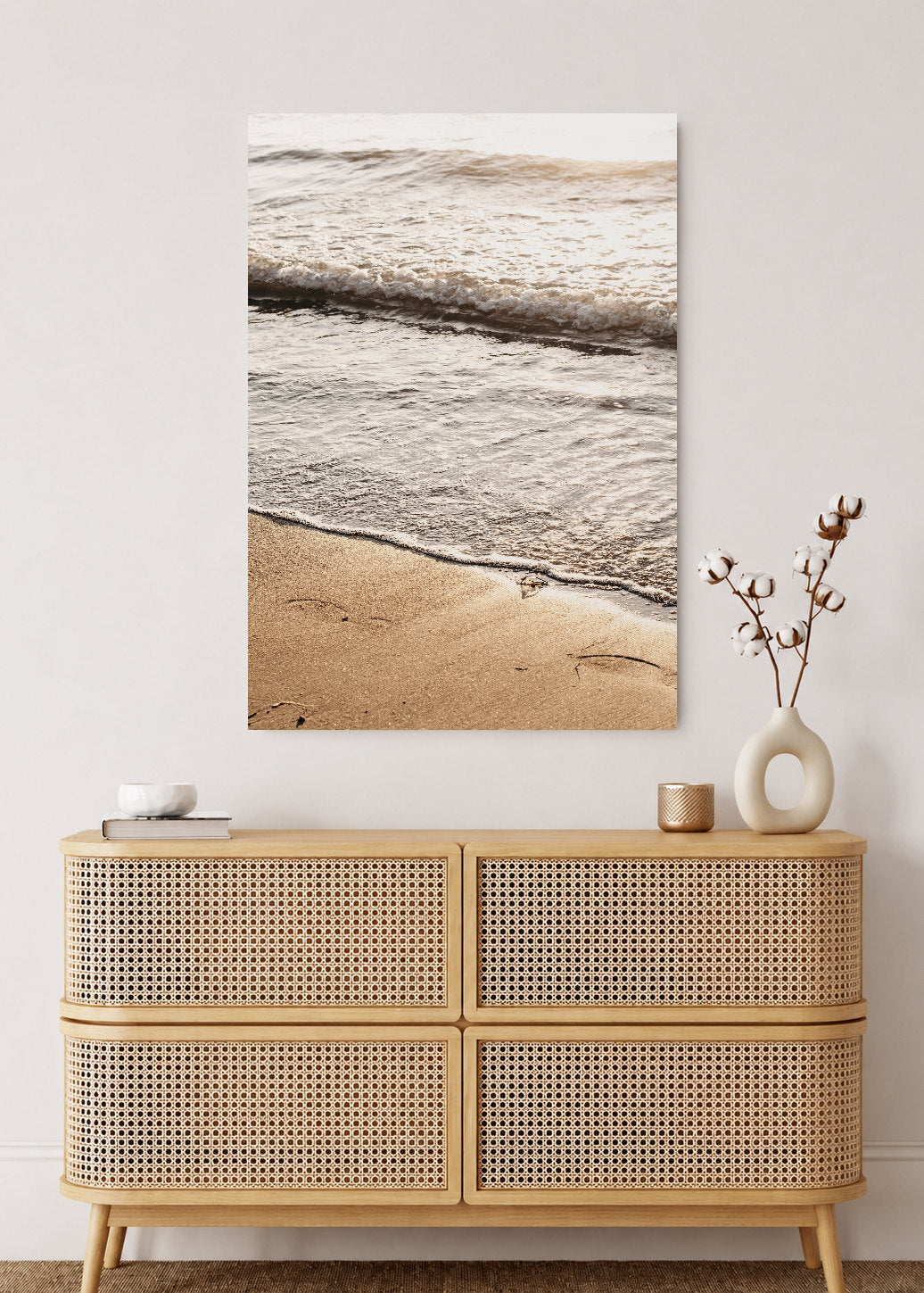 Cuadro Decorativo Mural Sin Marco 5mm - Playa, Orilla Suave Beige