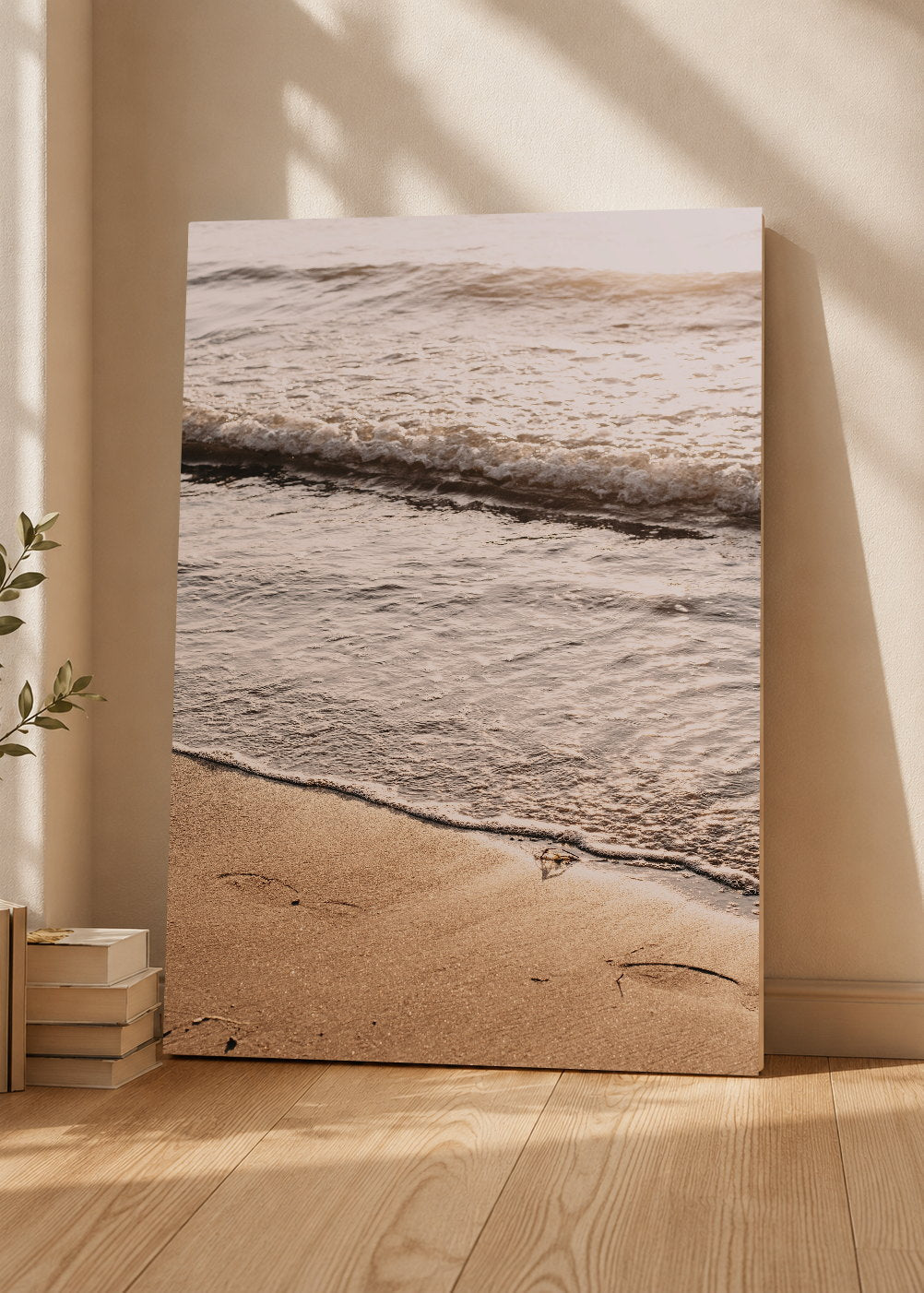 Cuadro Decorativo Mural Sin Marco 5mm - Playa, Orilla Suave Beige
