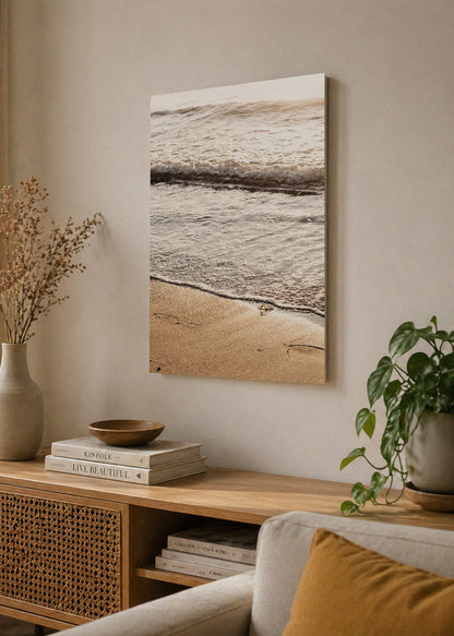 Cuadro Decorativo Mural Sin Marco 5mm - Playa, Orilla Suave Beige