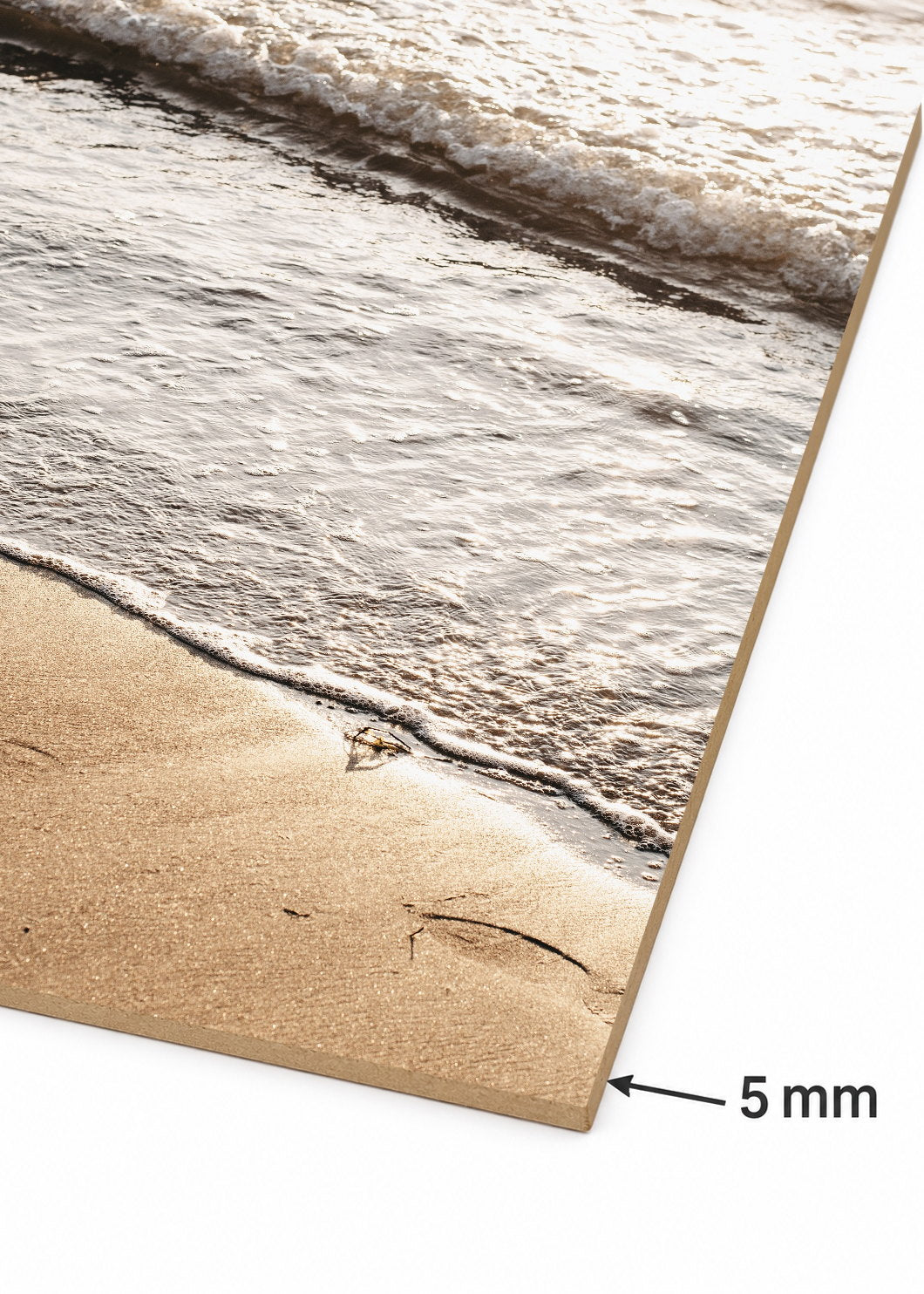 Cuadro Decorativo Mural Sin Marco 5mm - Playa, Orilla Suave Beige