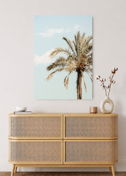 Cuadro Decorativo Mural Sin Marco 5mm - Playa, Palmera Datilera Beige