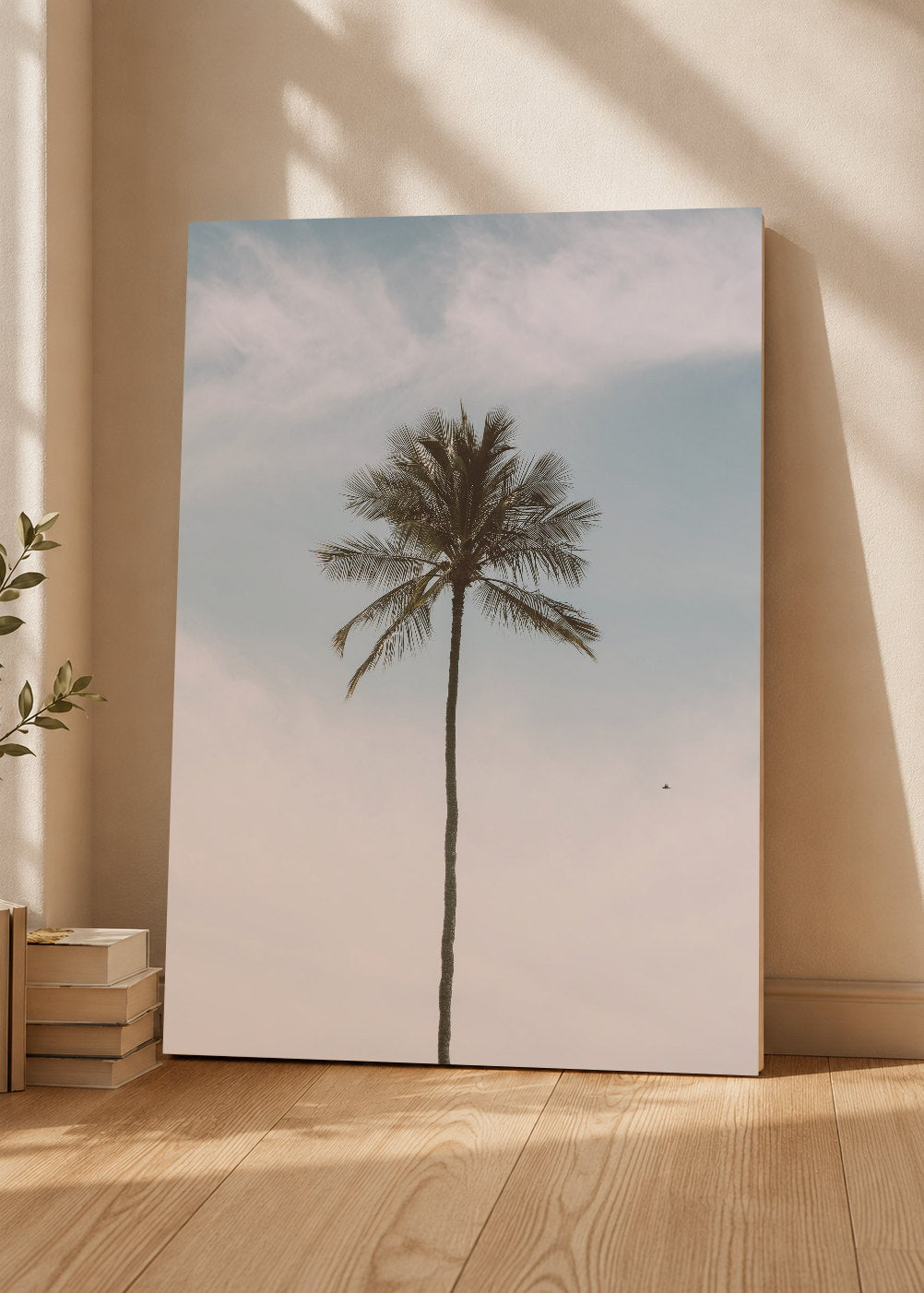 Cuadro Decorativo Mural Sin Marco 5mm - Playa, Palmera Minimal Cielo
