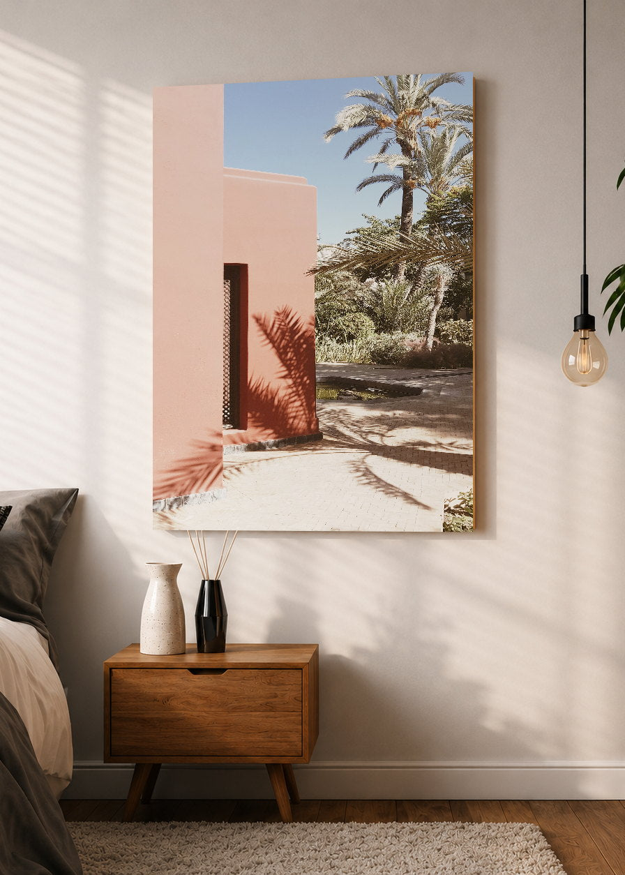 Cuadro Decorativo Mural Sin Marco 5mm - Playa, Portal Terracota Palmera