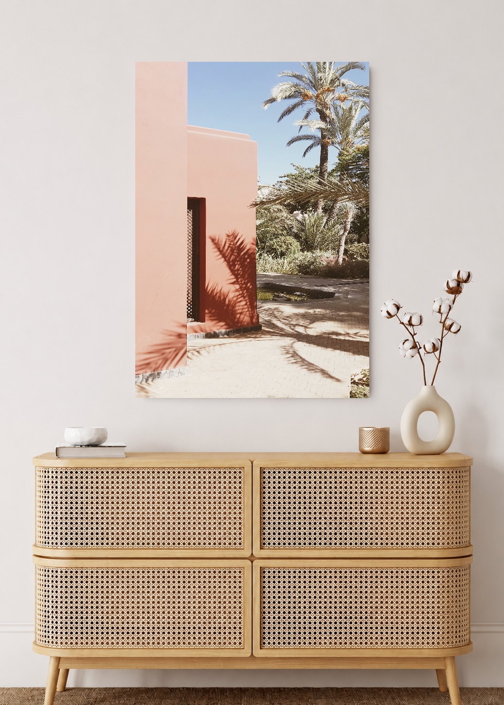 Cuadro Decorativo Mural Sin Marco 5mm - Playa, Portal Terracota Palmera