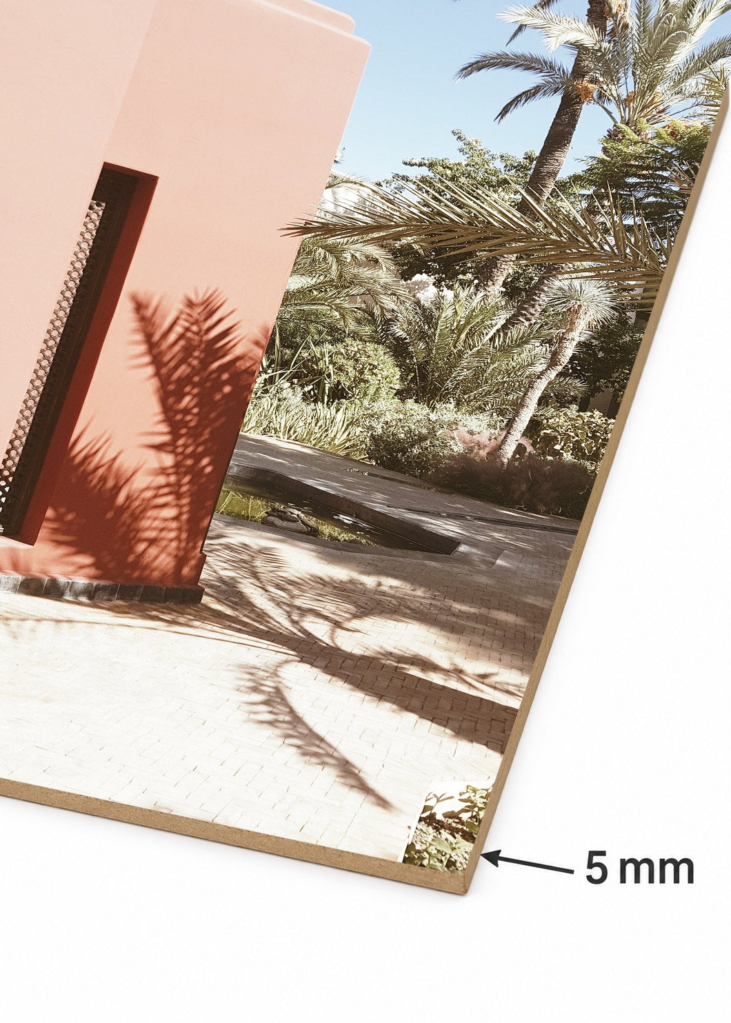 Cuadro Decorativo Mural Sin Marco 5mm - Playa, Portal Terracota Palmera