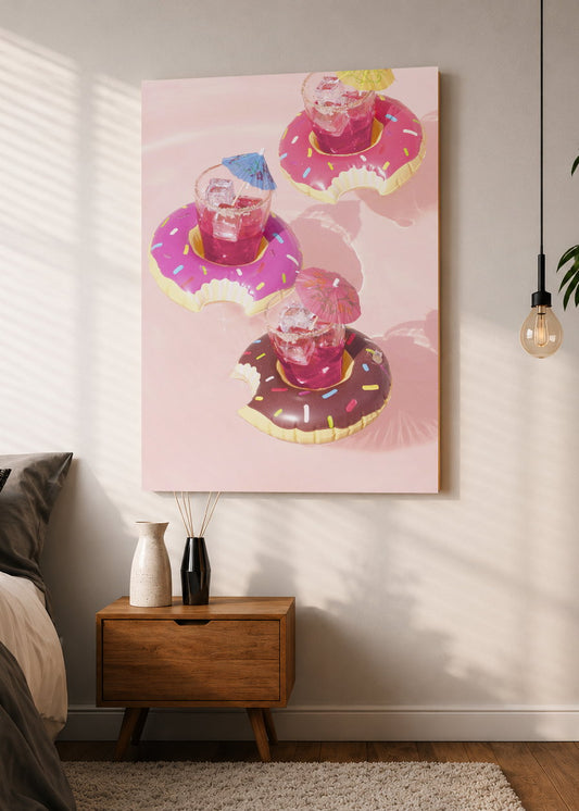 Cuadro Decorativo Mural Sin Marco 5mm - Playa, Posavasos Dona Rosa