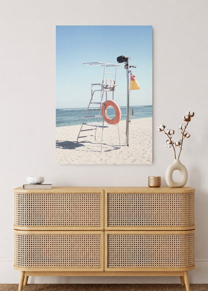 Cuadro Decorativo Mural Sin Marco 5mm - Playa, Silla Guardavidas Salvavidas
