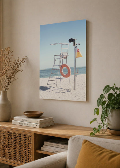 Cuadro Decorativo Mural Sin Marco 5mm - Playa, Silla Guardavidas Salvavidas