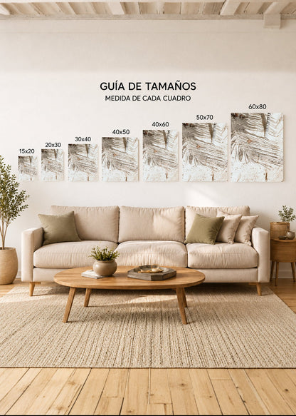 Cuadro Decorativo Mural Sin Marco 5mm - Playa, Sombra Palmera Arena