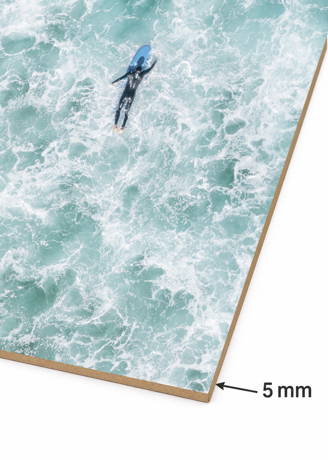 Cuadro Decorativo Mural Sin Marco 5mm - Playa, Surfista Espuma Aérea