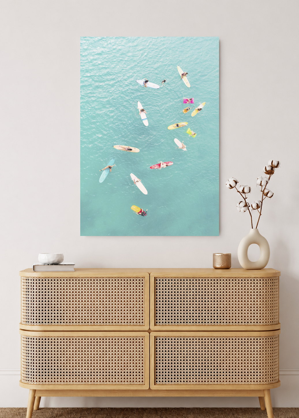 Cuadro Decorativo Mural Sin Marco 5mm - Playa, Surfistas Tablas Aérea