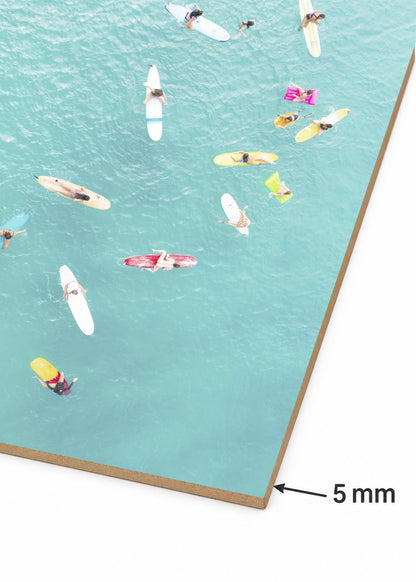 Cuadro Decorativo Mural Sin Marco 5mm - Playa, Surfistas Tablas Aérea