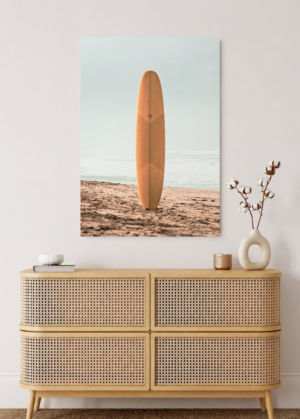 Cuadro Decorativo Mural Sin Marco 5mm - Playa, Tabla Madera Arena