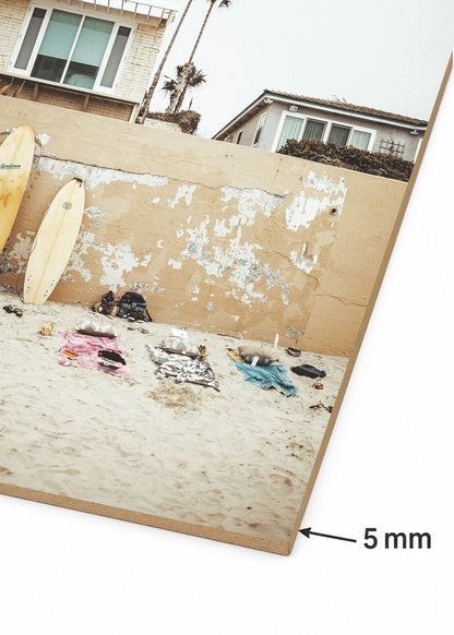 Cuadro Decorativo Mural Sin Marco 5mm - Playa, Tablas Pared Beige