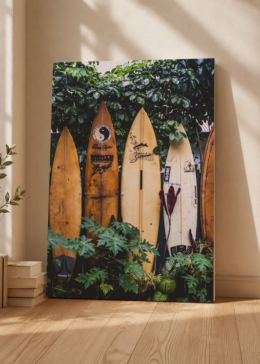 Cuadro Decorativo Mural Sin Marco 5mm - Playa, Tablas Pared Tropical