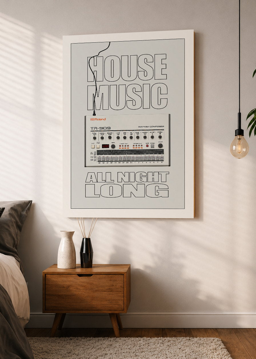 Cuadro Decorativo Mural Sin Marco 5mm - Póster, Música, House Music