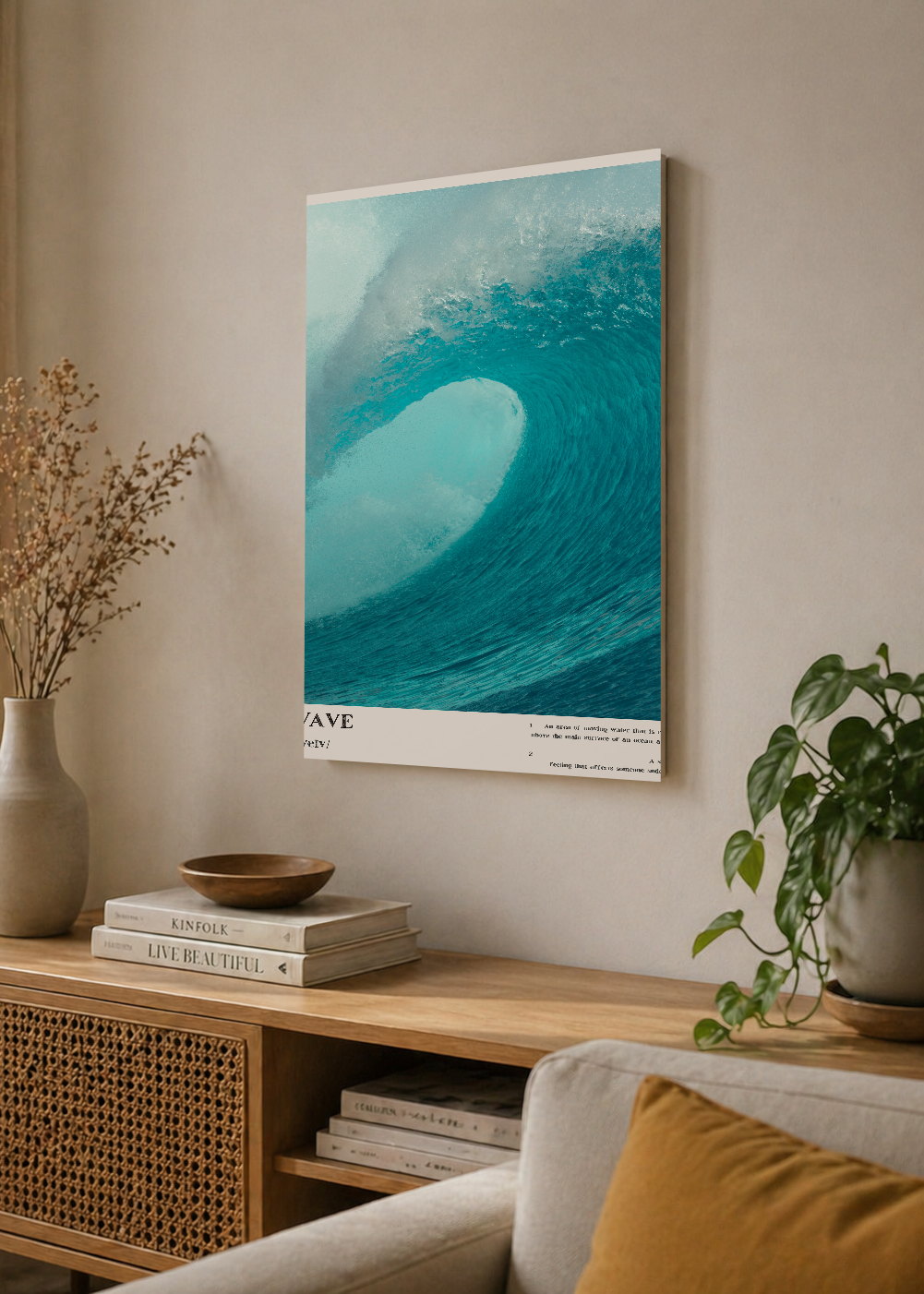 Cuadro Decorativo Mural Sin Marco 5mm - Surf, Playa, Tabla, Olas y Arena