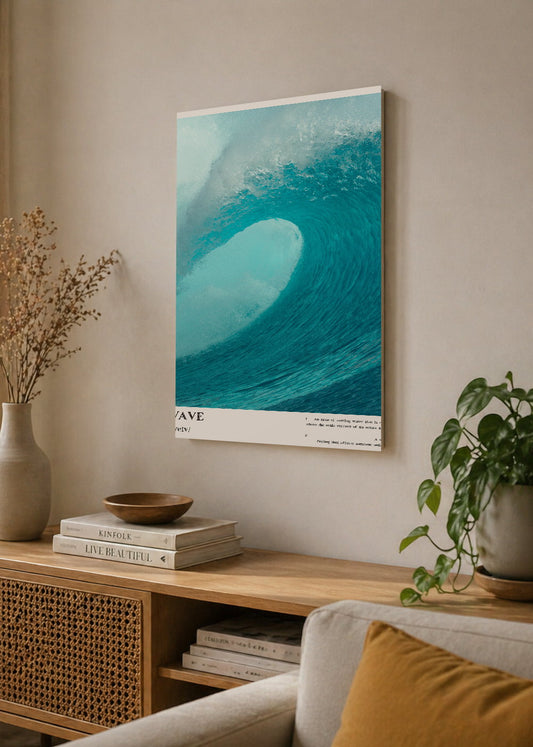 Cuadro Decorativo Mural Sin Marco 5mm - Surf, Playa, Tabla, Olas y Arena