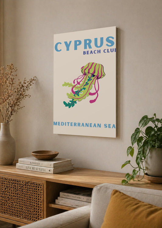 Cuadro Decorativo Mural Sin Marco 5mm - Travel, Chipre, Medusa Crema