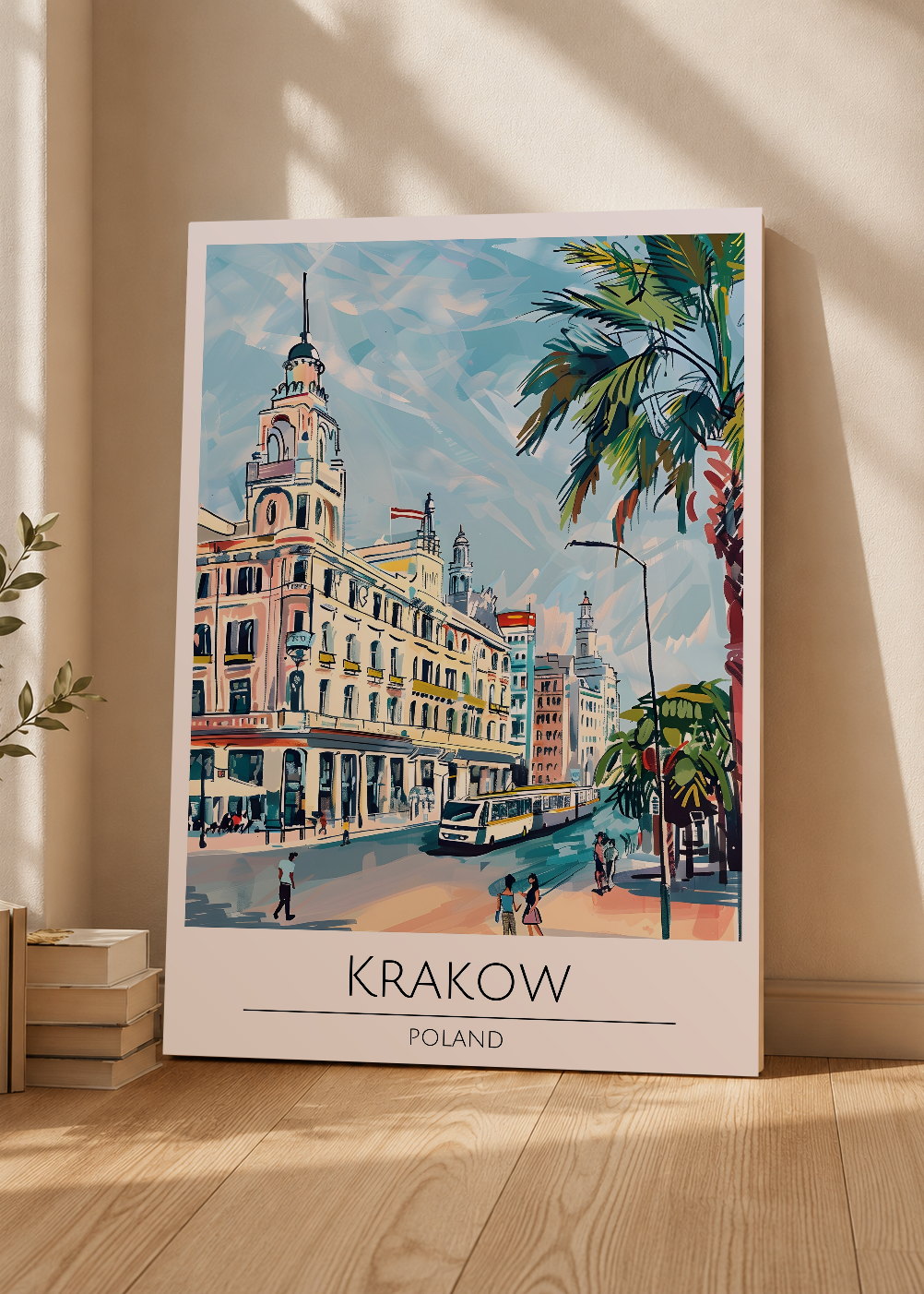 Cuadro Decorativo Mural Sin Marco 5mm - Travel, Cracovia, Polonia, Ilustración Ciudad