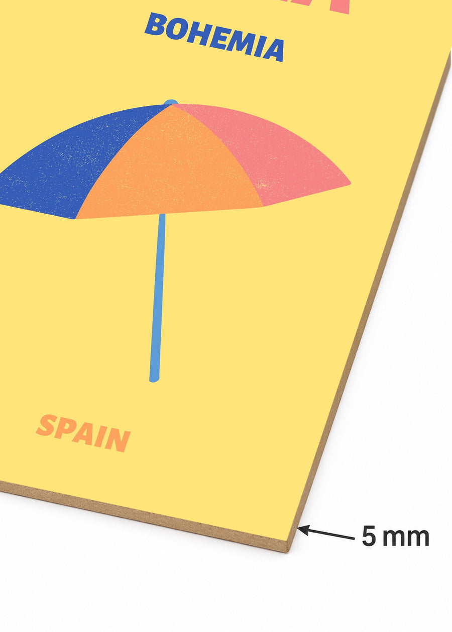 Detalle del canto de MDF de 5 mm