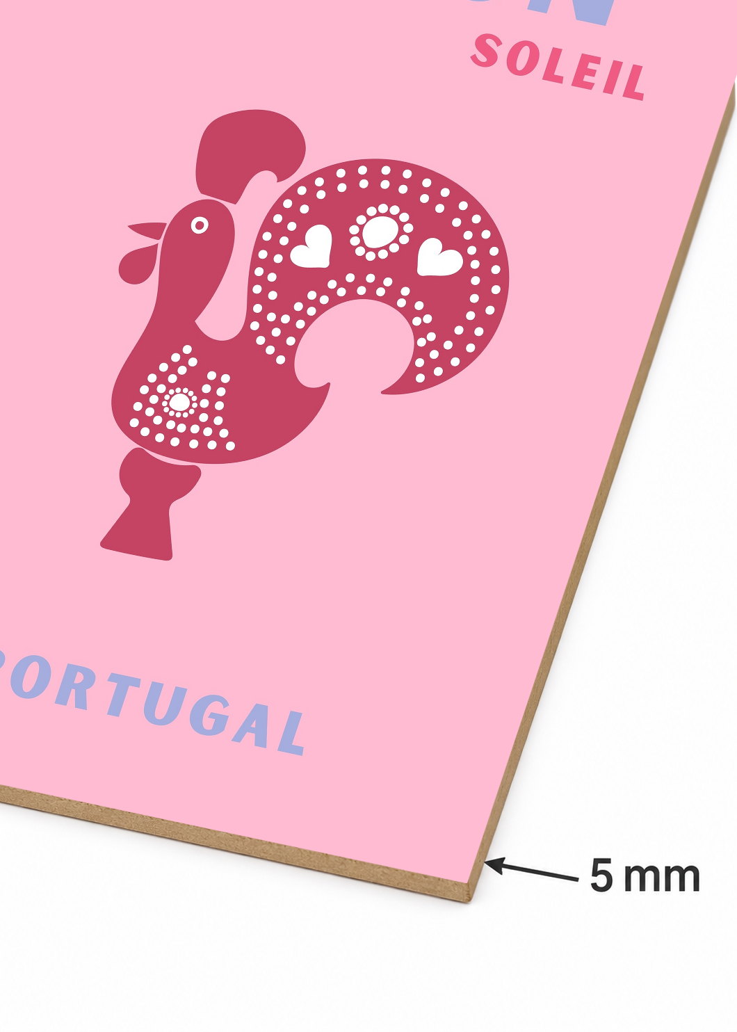 Cuadro Decorativo Mural Sin Marco 5mm - Travel, Lisboa, Portugal, Gallo Rosa