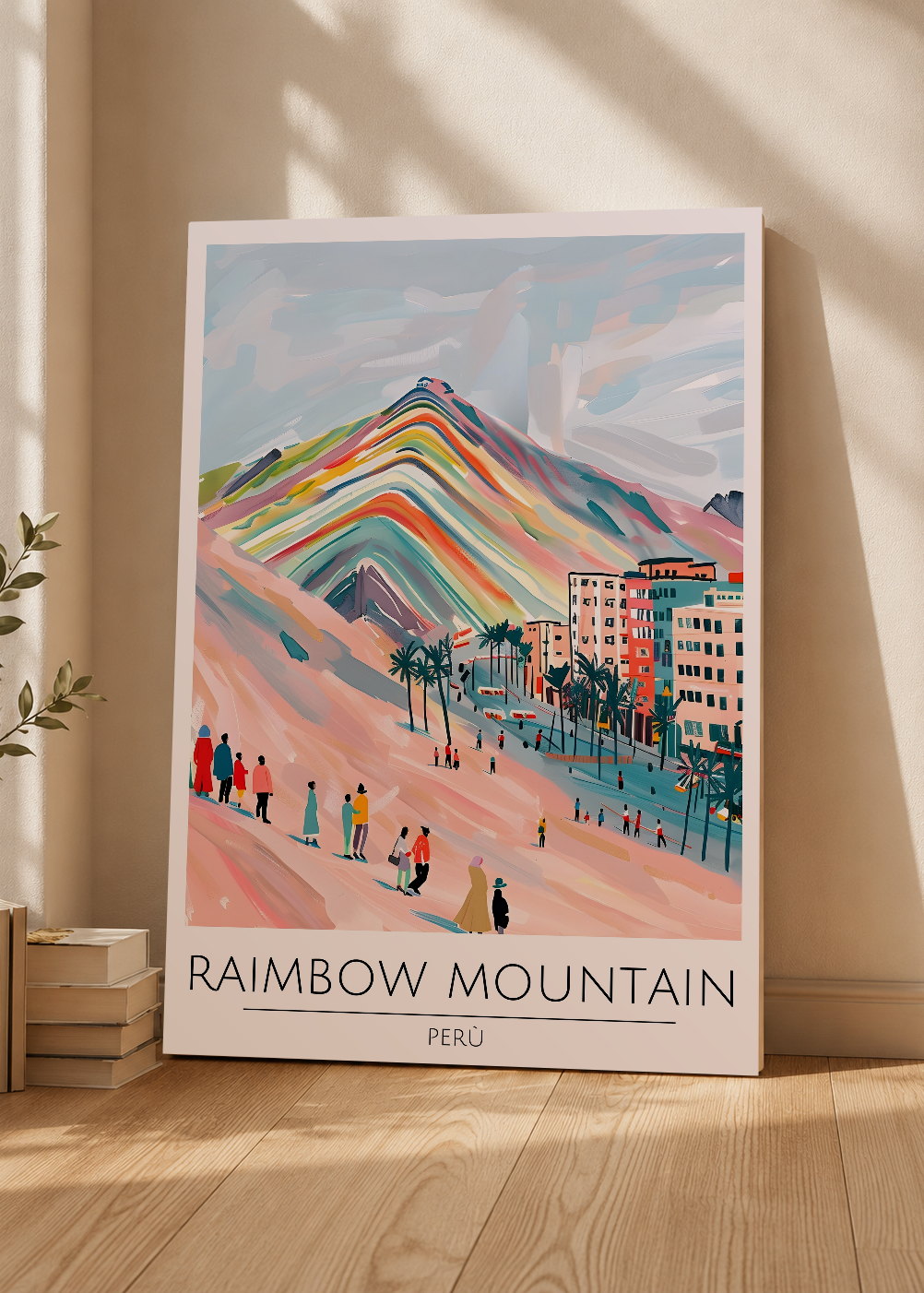 Cuadro Decorativo Mural Sin Marco 5mm - Travel, Montaña, Perú, Arcoíris Ilustración
