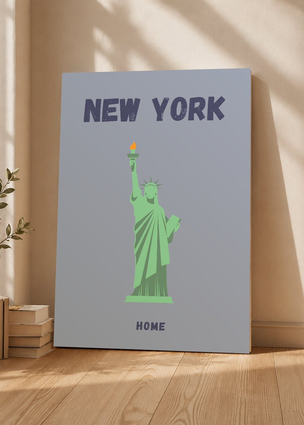 Cuadro Decorativo Mural Sin Marco 5mm - Travel, Nueva York Estatua Libertad, USA, Celeste