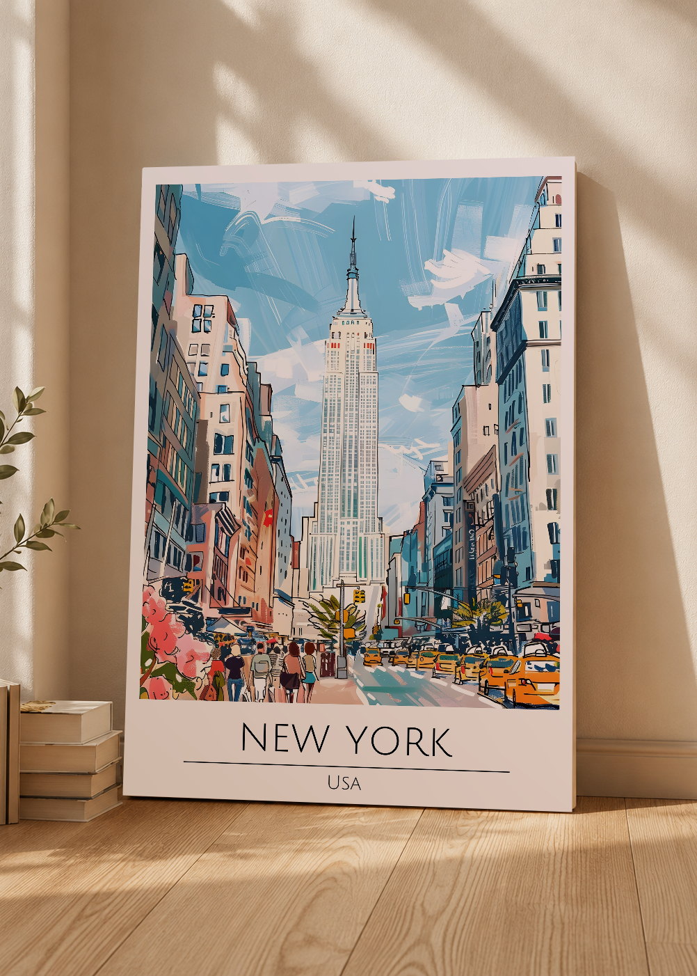 Cuadro Decorativo Mural Sin Marco 5mm - Travel, Nueva York, USA, Ilustración Flatiron