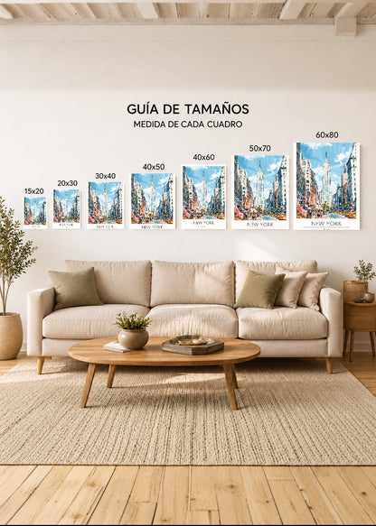 Cuadro Decorativo Mural Sin Marco 5mm - Travel, Nueva York, USA, Ilustración Flatiron