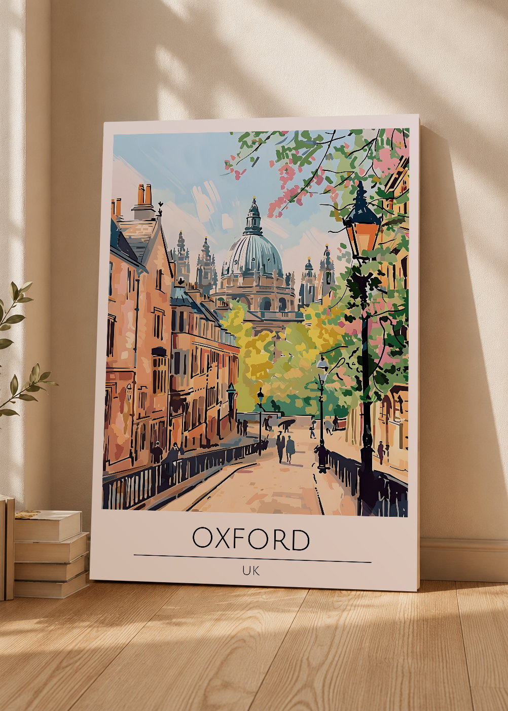 Cuadro Decorativo Mural Sin Marco 5mm - Travel, Oxford, UK, Ilustración Calle