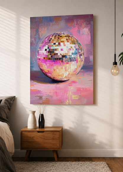 Cuadro Decorativo Mural Sin Marco 5mm - Trendy, Bola Disco Multicolor
