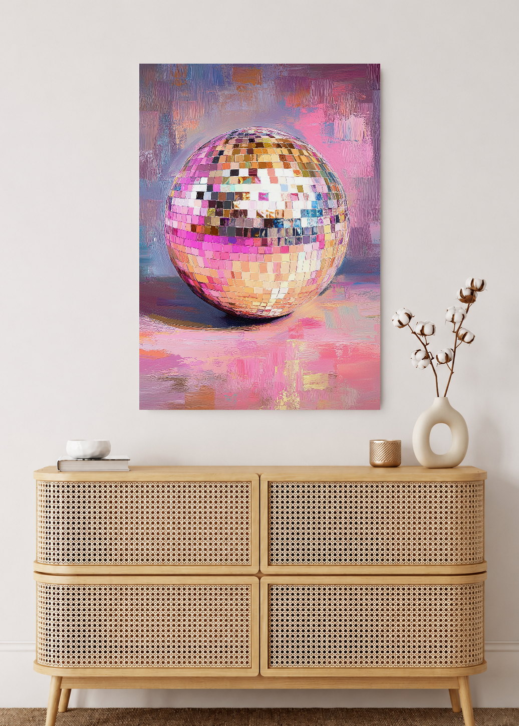 Cuadro Decorativo Mural Sin Marco 5mm - Trendy, Bola Disco Multicolor
